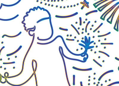 Childhood Joy line art