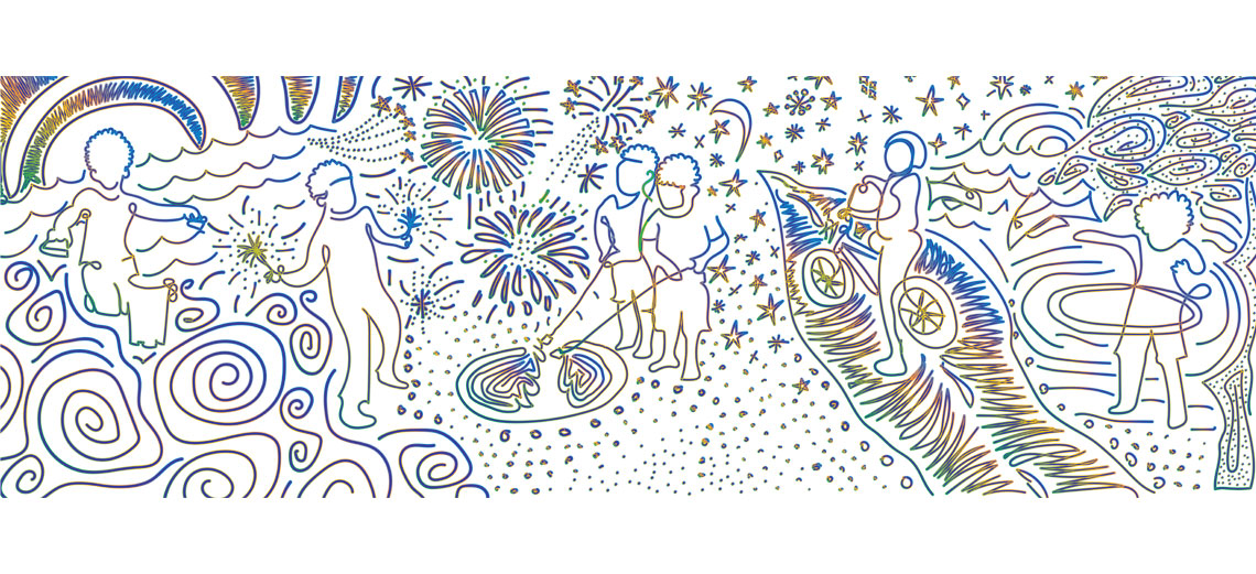 Childhood Joy Line Art