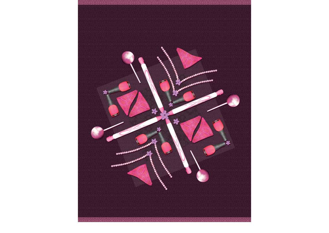 Breast Cancer Kaleidoscope Art