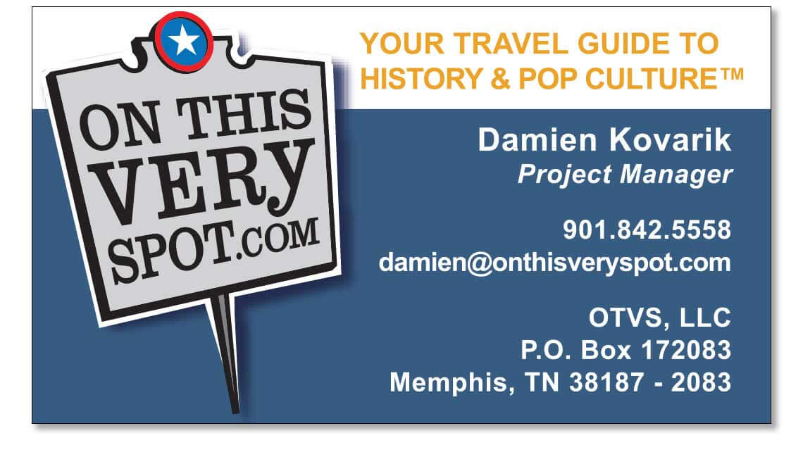 On This Very Spot Business Card